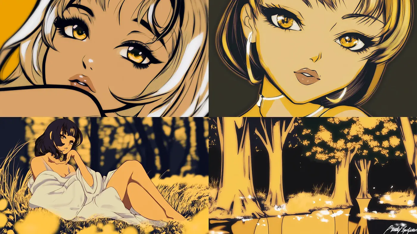 Golden Hour Anime Dreamscape - Midjourney sref style