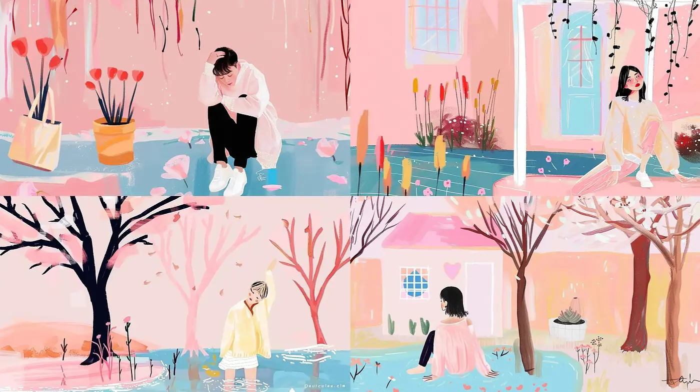 Pastel Serenity: Soft Hues and Whimsical Charm - Midjourney sref style