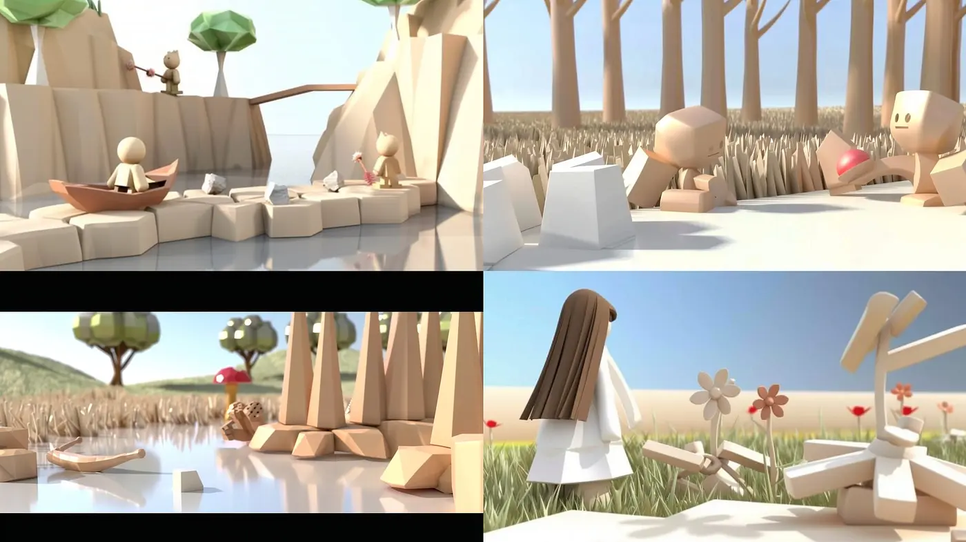 Serenely Simplistic Pastel Visions: A Cohesive Blend of Calming Hues and Primitive Forms - Midjourney sref style