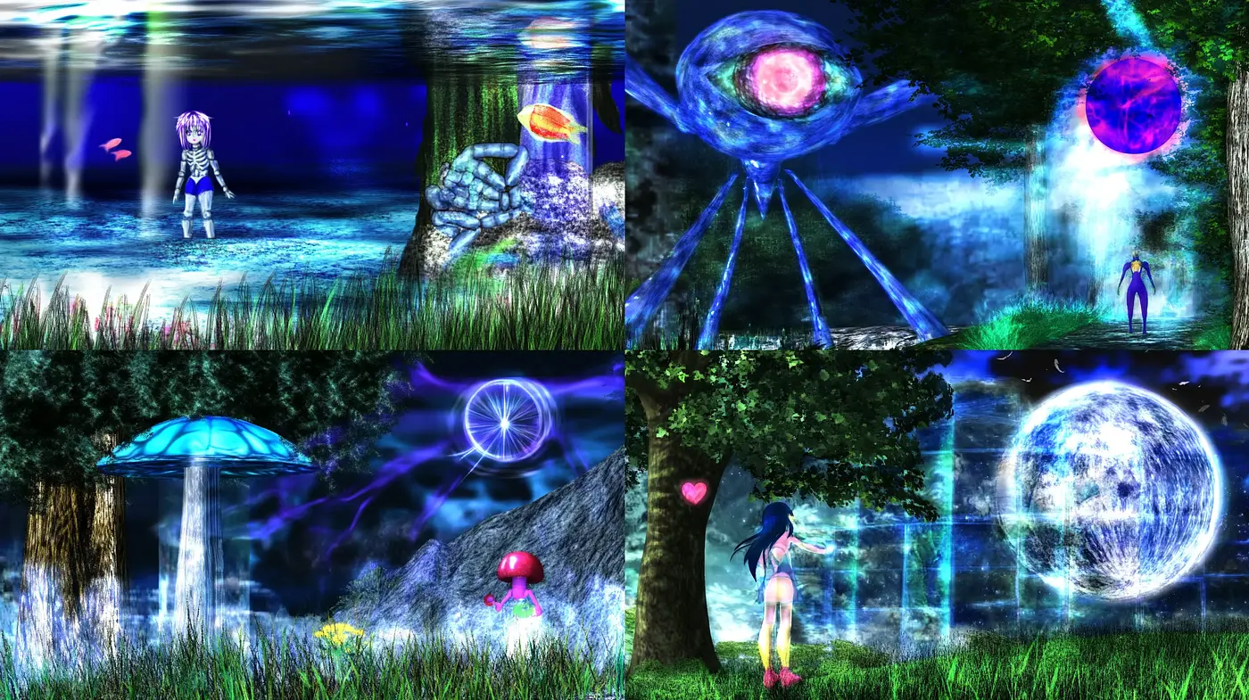 Luminous Fantasia in Digital Brushwork - Midjourney sref style