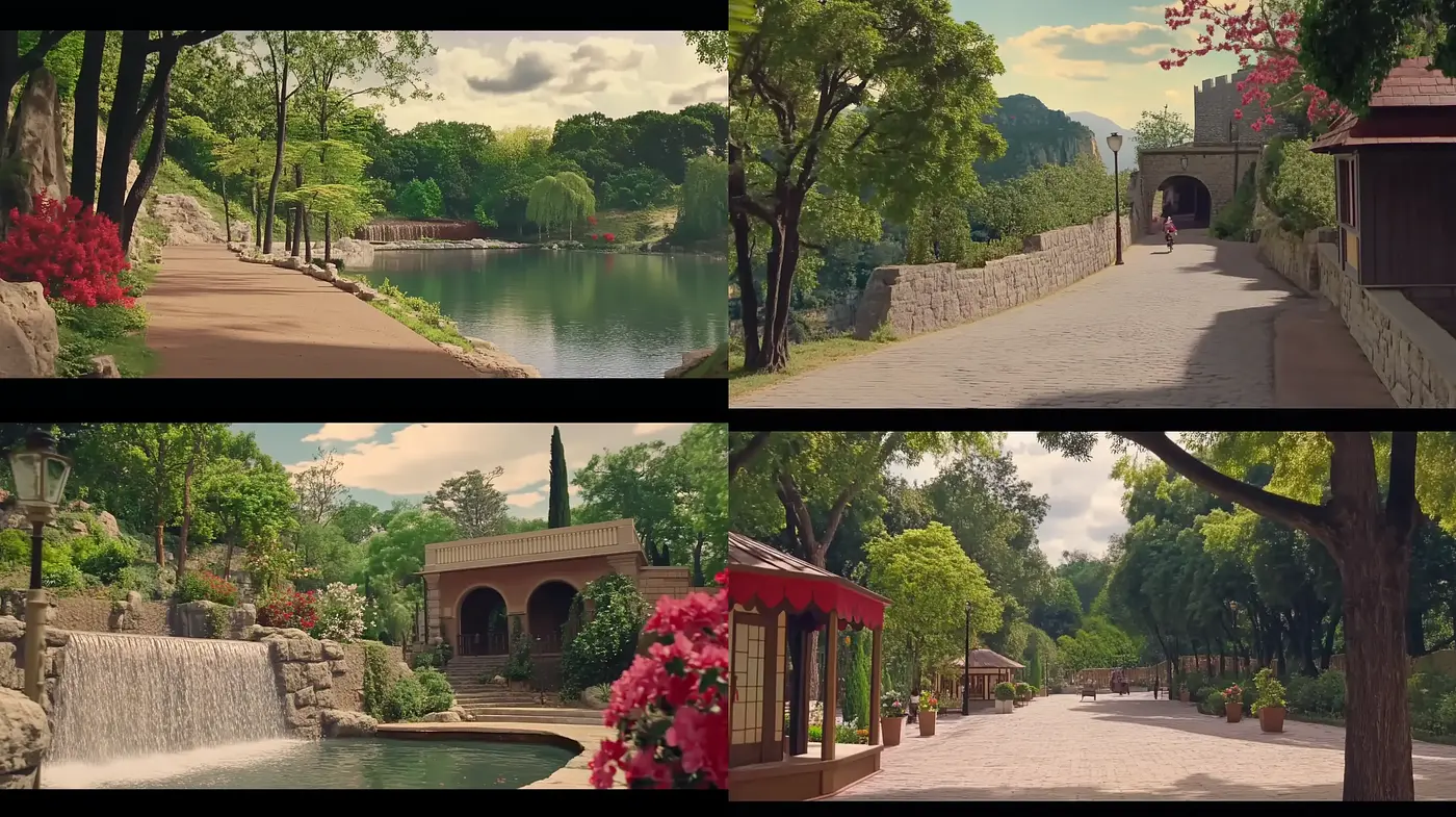 Tranquil Scenic Serenity with Cinematic Overtones - Midjourney sref style
