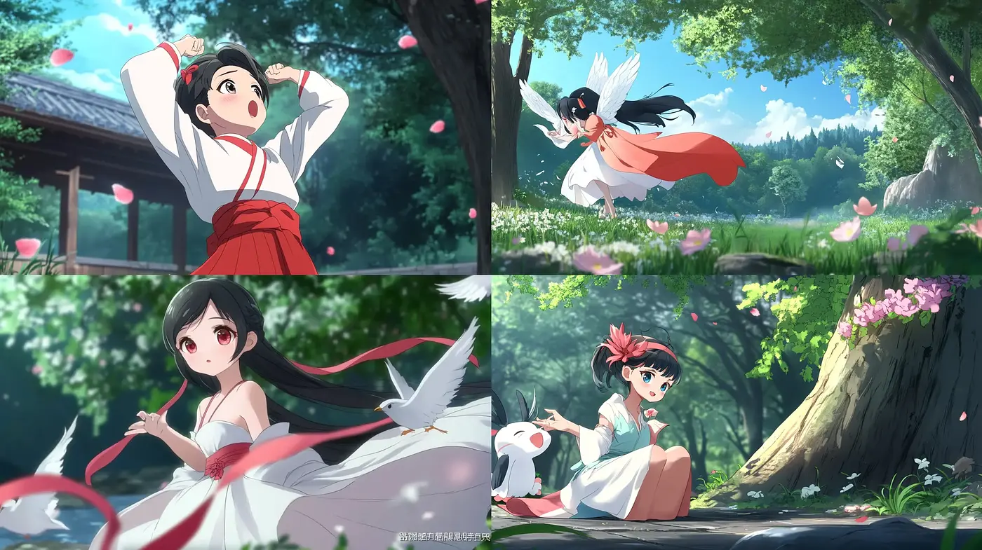 Ethereal Garden: A Fusion of Anime Elegance and Pastoral Serenity - Midjourney sref style
