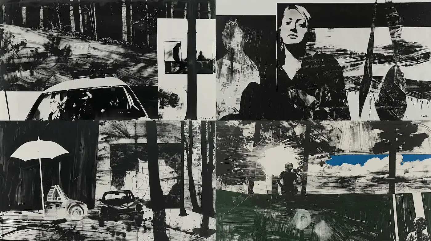 Monochromatic Expressions in Abstracted Narratives - Midjourney sref style