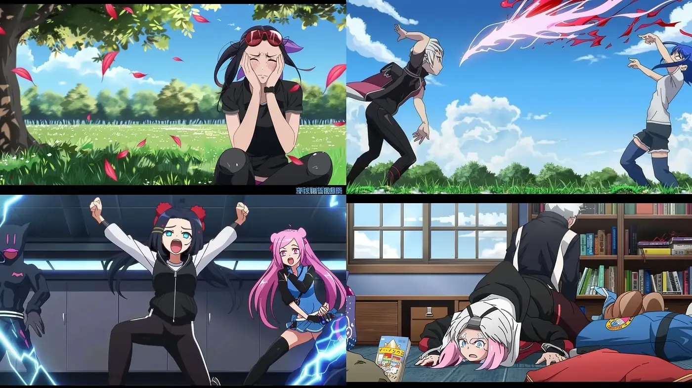 Dynamic Anime-Inspired Action with Vivid Color Saturation - Midjourney sref style