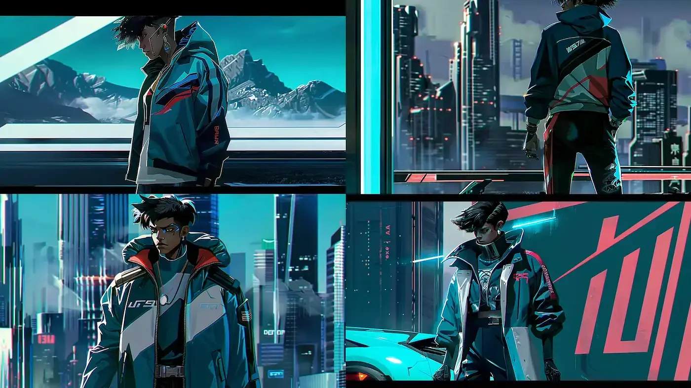 Futuristic Dystopian Urban Aesthetic with Cyberpunk Influences - Midjourney sref style