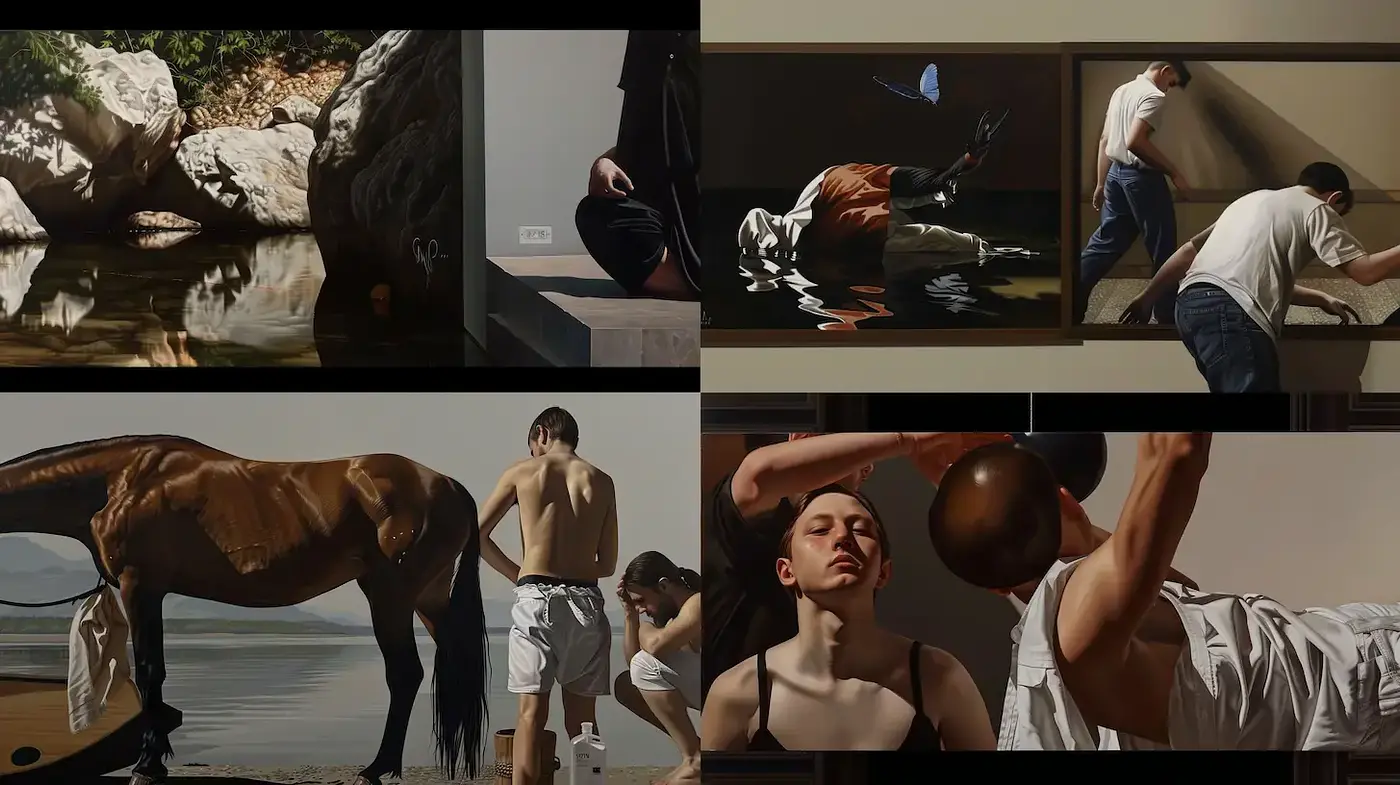 Contemporary Realism with Surreal Undertones - Midjourney sref style
