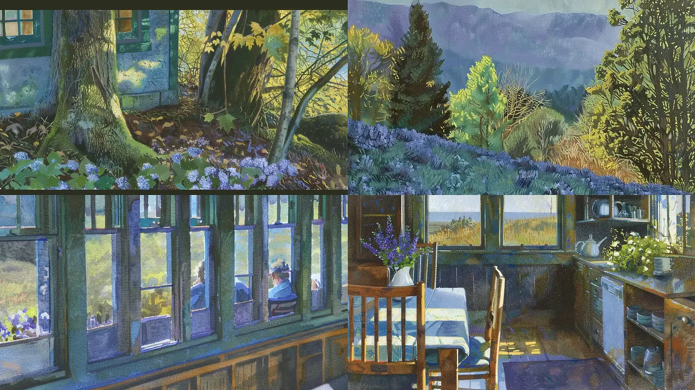 Serene Nature-infused Impressionist Reverie - Midjourney sref style