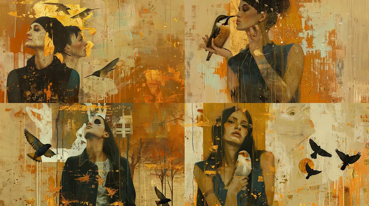 Ephemeral Vistas of Rustic Hues and Textured Melancholy - Midjourney sref style
