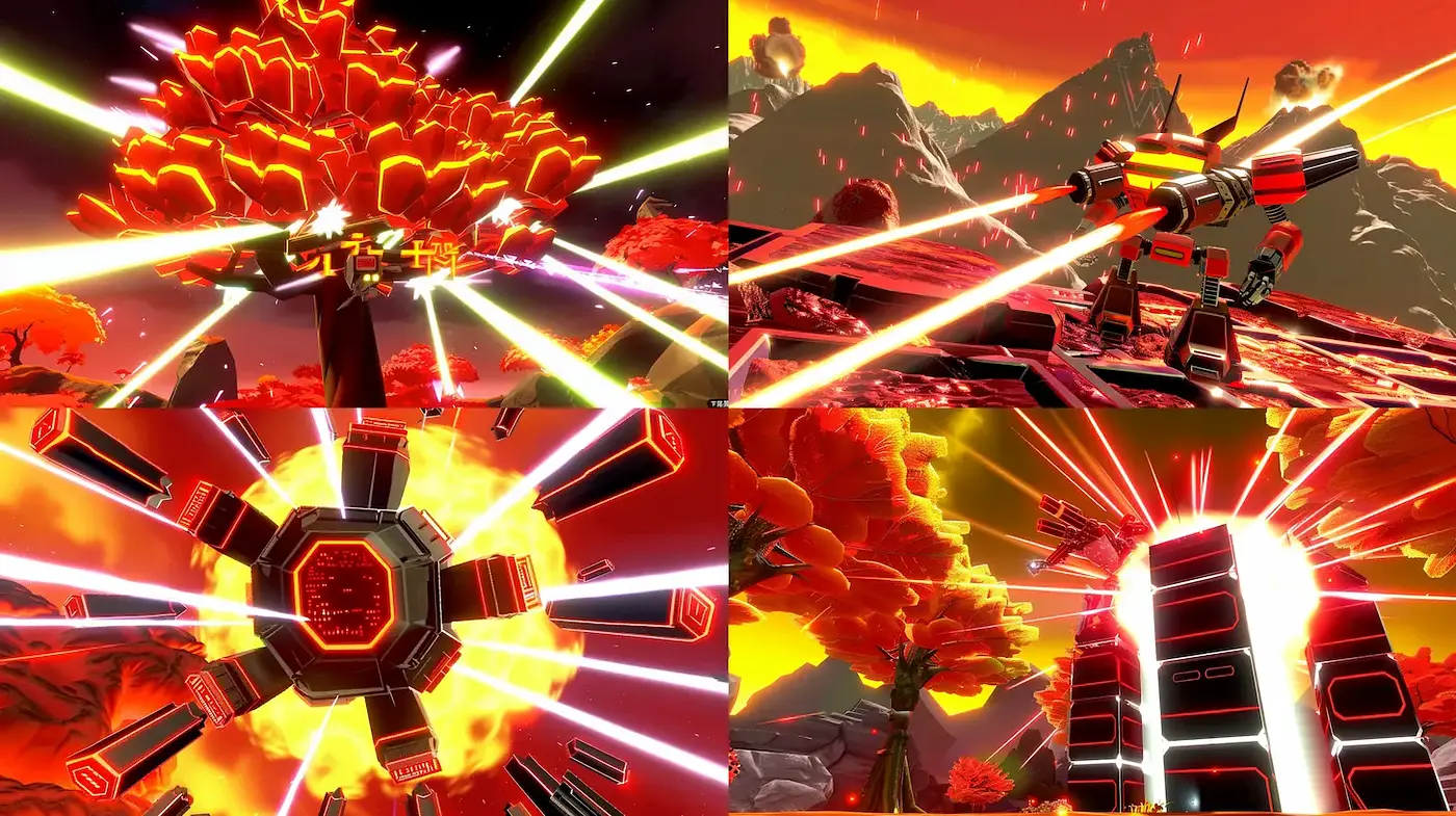 Futuristic Sci-Fi Landscapes with Vibrant Energy Flows - Midjourney sref style
