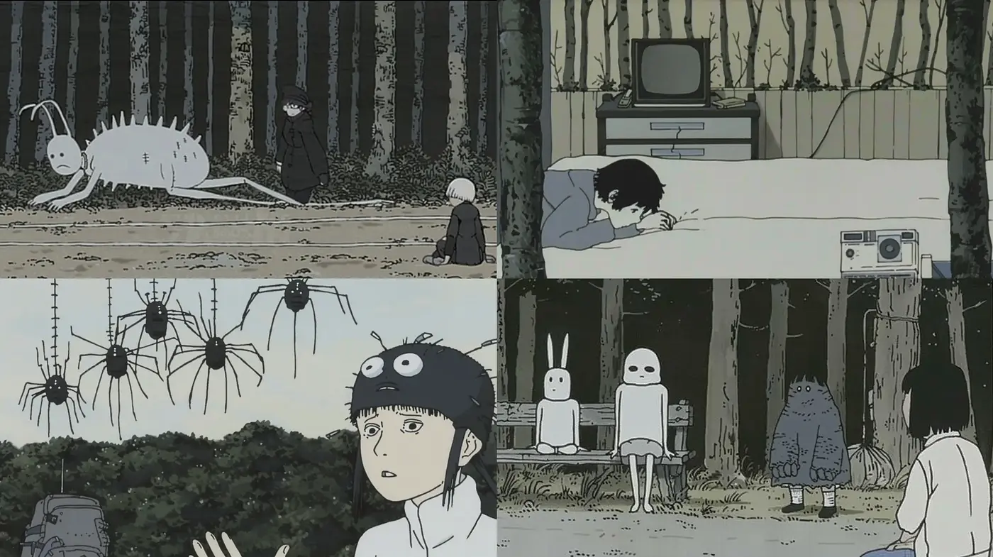 Whimsical Anime-Inspired Frames with a Muted Palette - Midjourney sref style