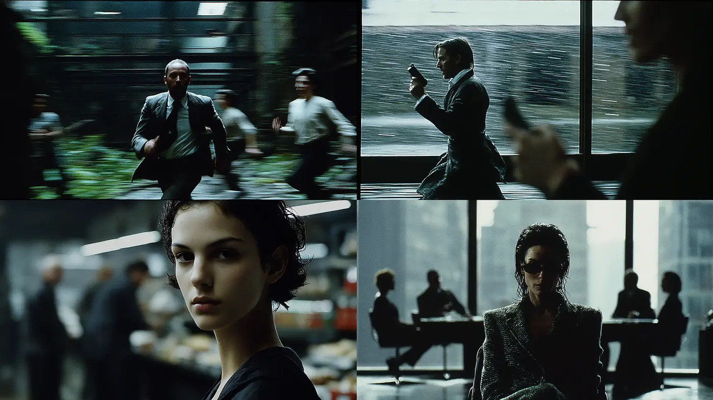 Cinematic and Atmospheric Noir with Urban Elements - Midjourney sref style