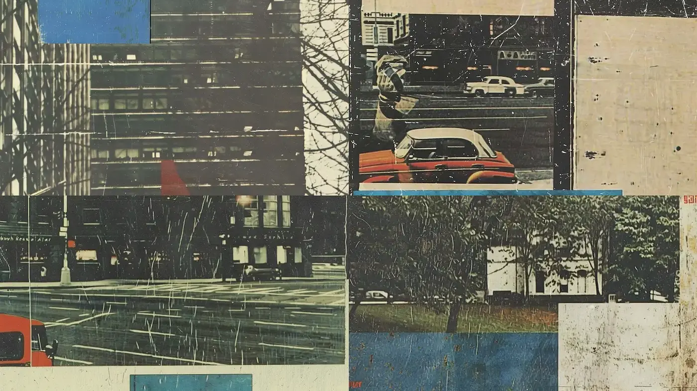 Vintage-inspired, textured urban visual aesthetics with retro color tones - Midjourney sref style