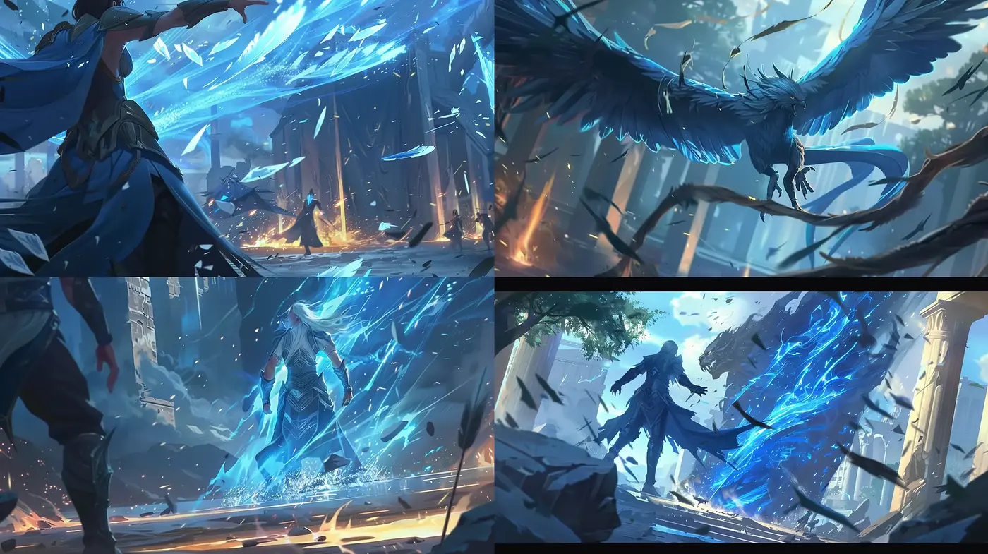 Ethereal Brushstrokes of Dynamic Fantasy - Midjourney sref style
