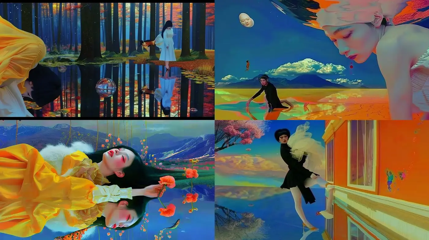 Ethereal Dreamscapes with Surrealist Overtones - Midjourney sref style
