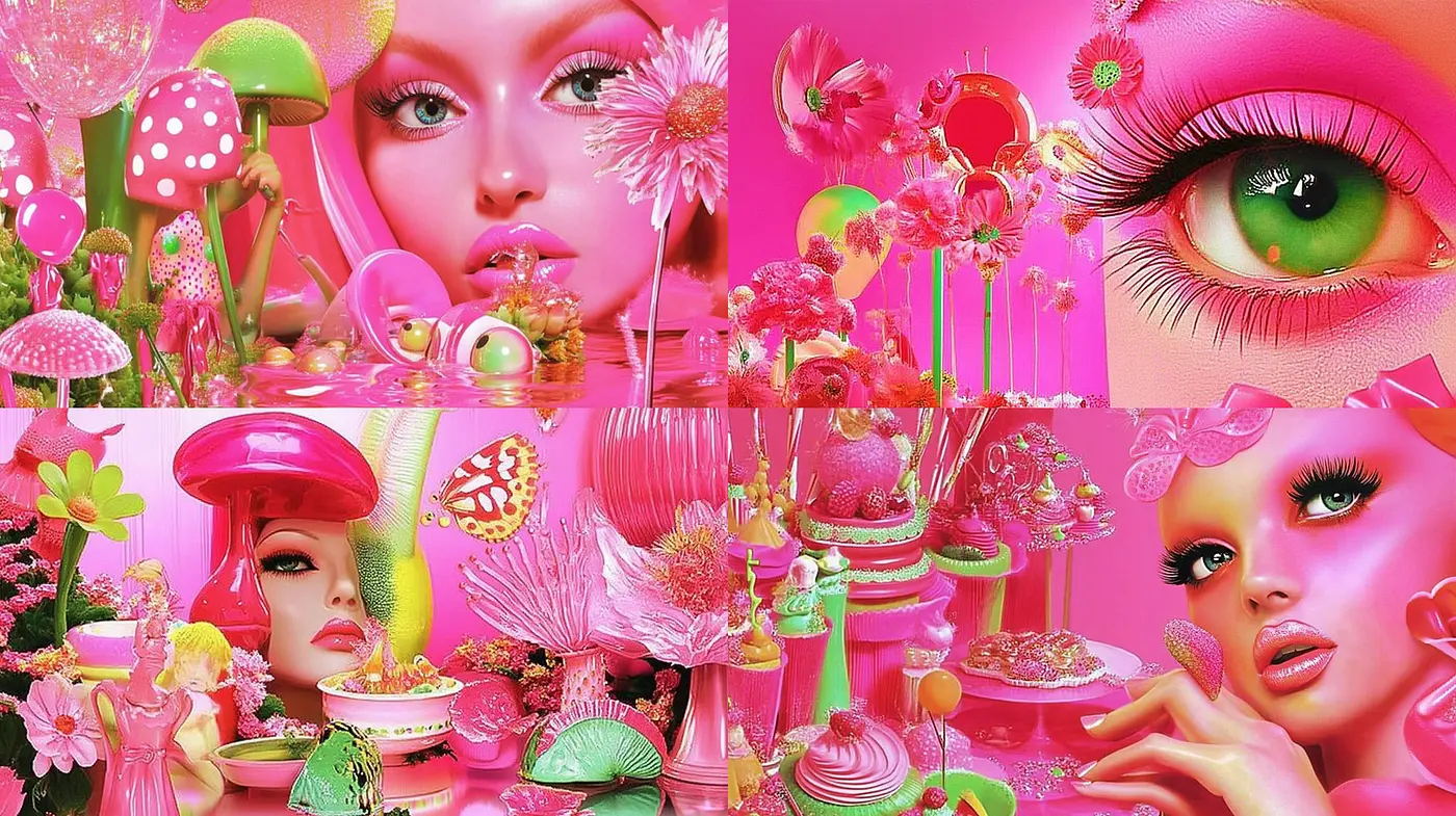 Vibrant Surrealism with a Playful Aesthetic - Midjourney sref style