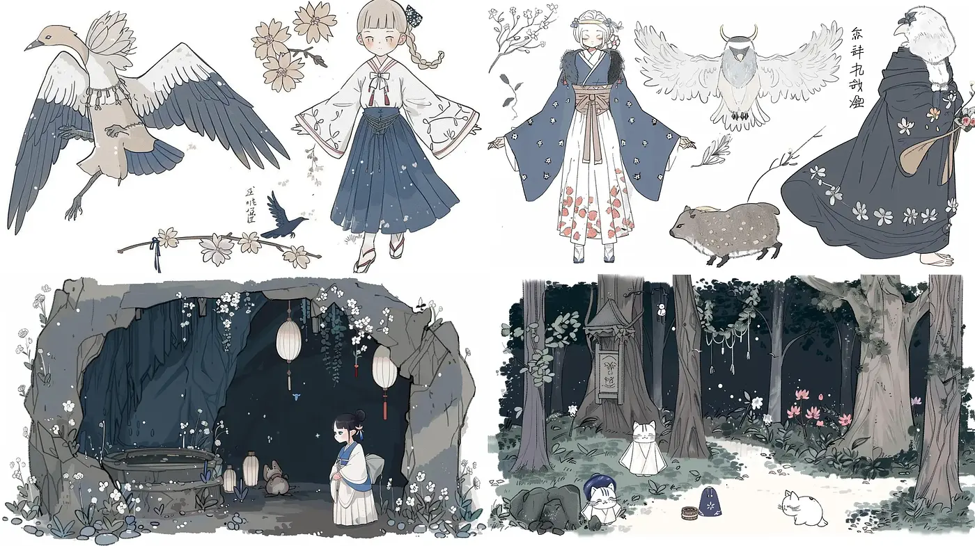 Enchanted Whimsy: A Consistent Symphony of Nature and Fantasy - Midjourney sref style