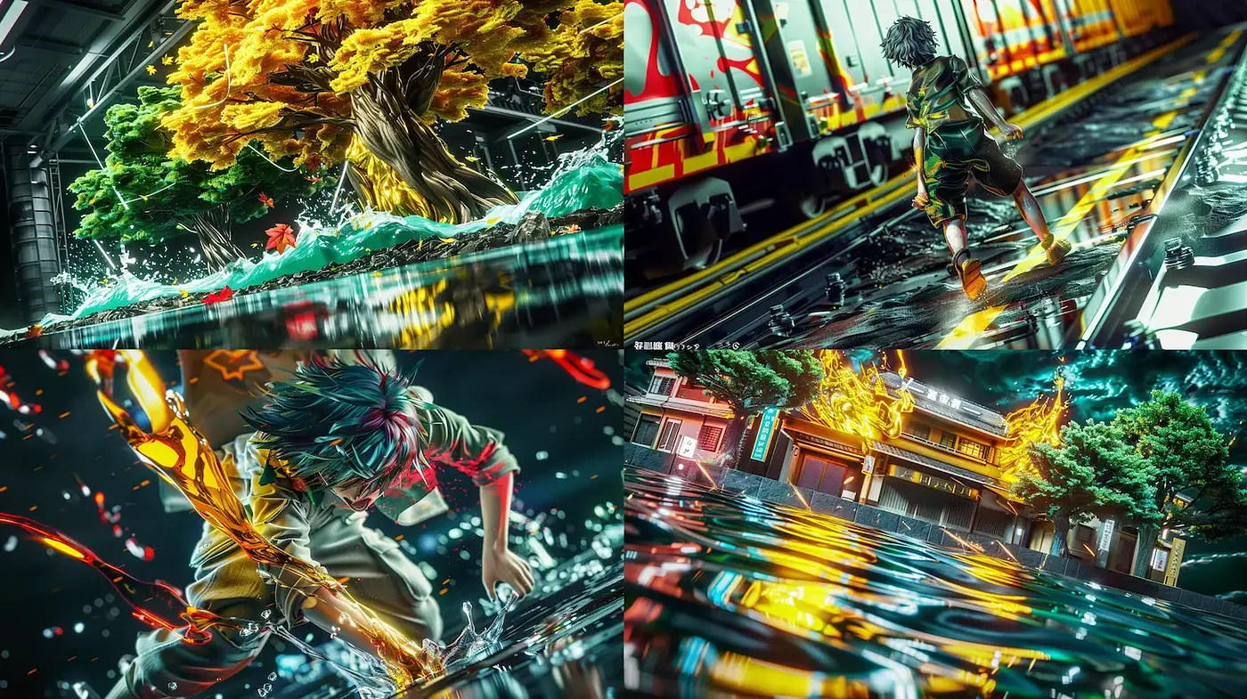 Dynamic and Vivid Scenes Depicting Nature and Action - Midjourney sref style