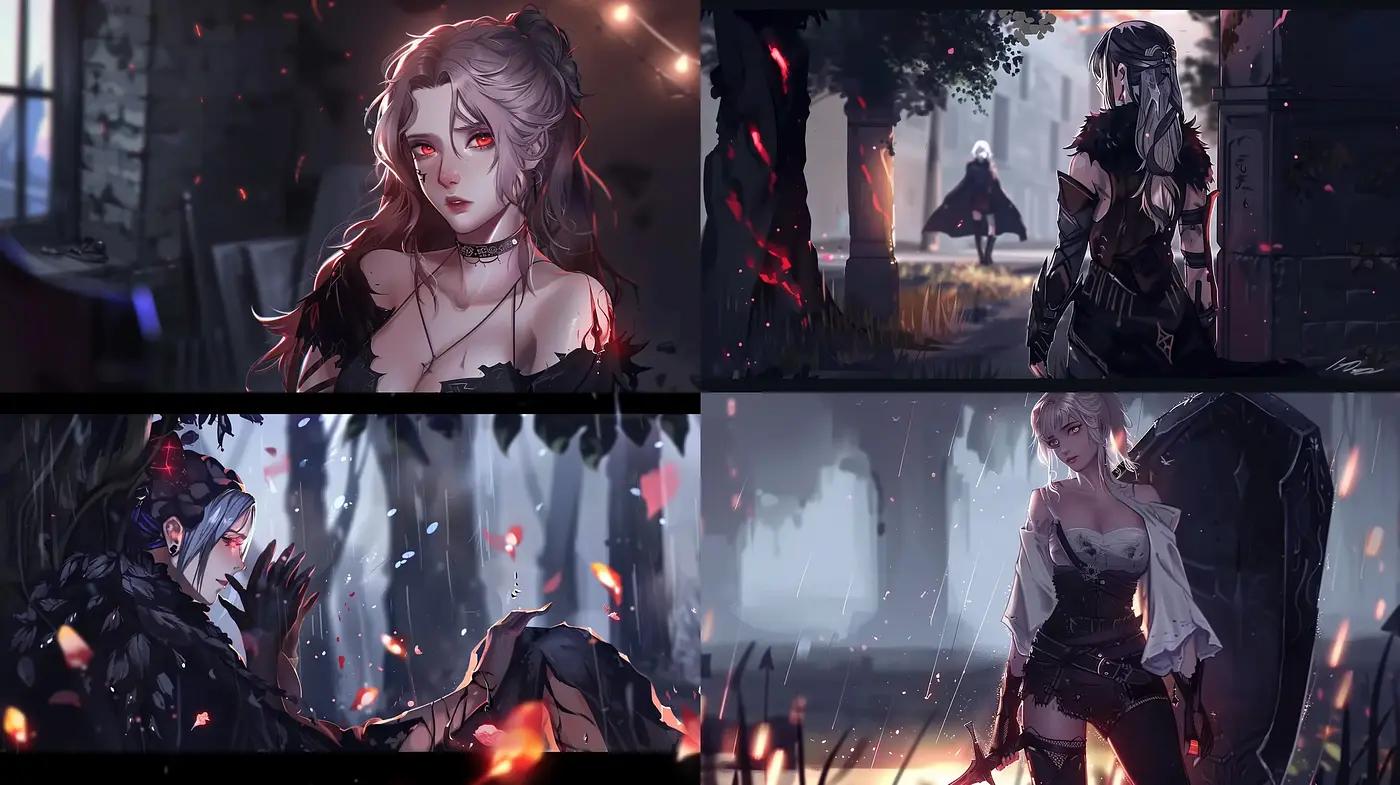 Ethereal Twilight Fantasia: A Consistent Vision of Melancholic Serenity - Midjourney sref style