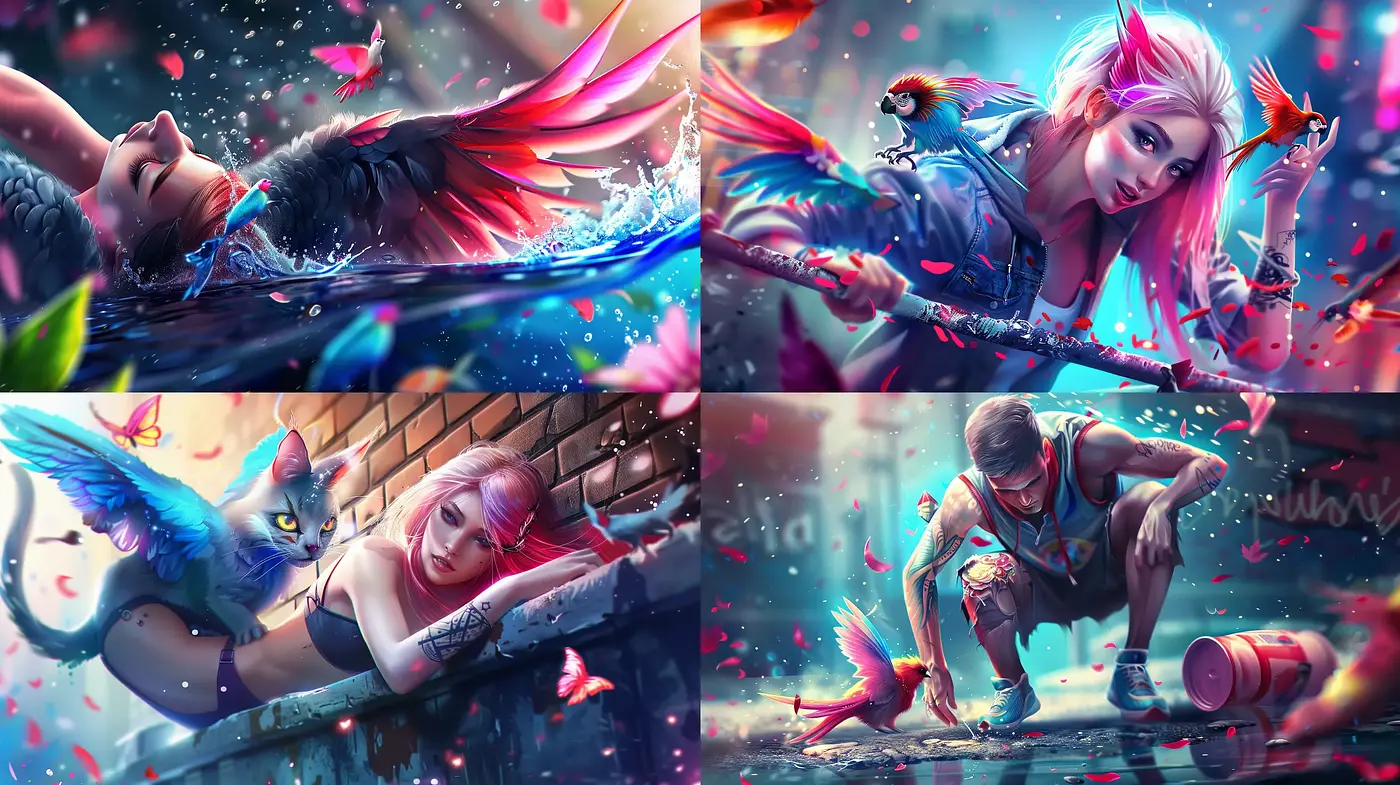 Ethereal Vibrancy in Surreal Surreal Portraiture - Midjourney sref style
