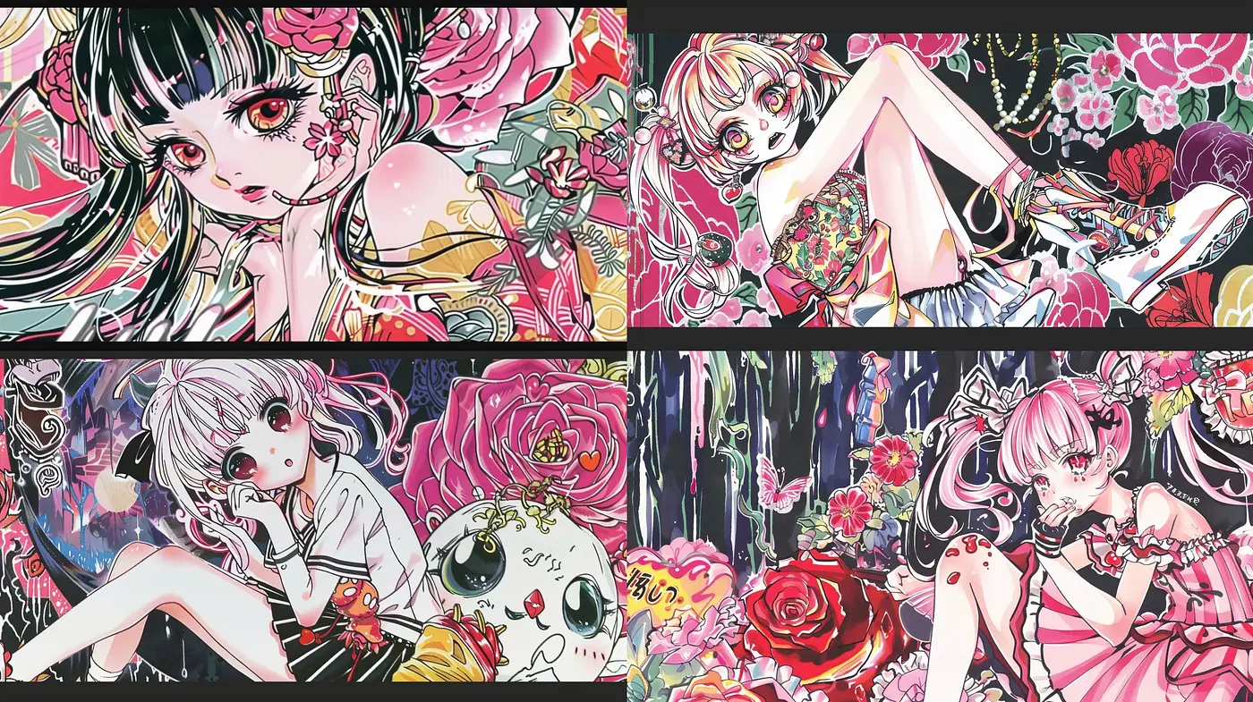 Vibrant Anime-Inspired Pop Art Fusion - Midjourney sref style