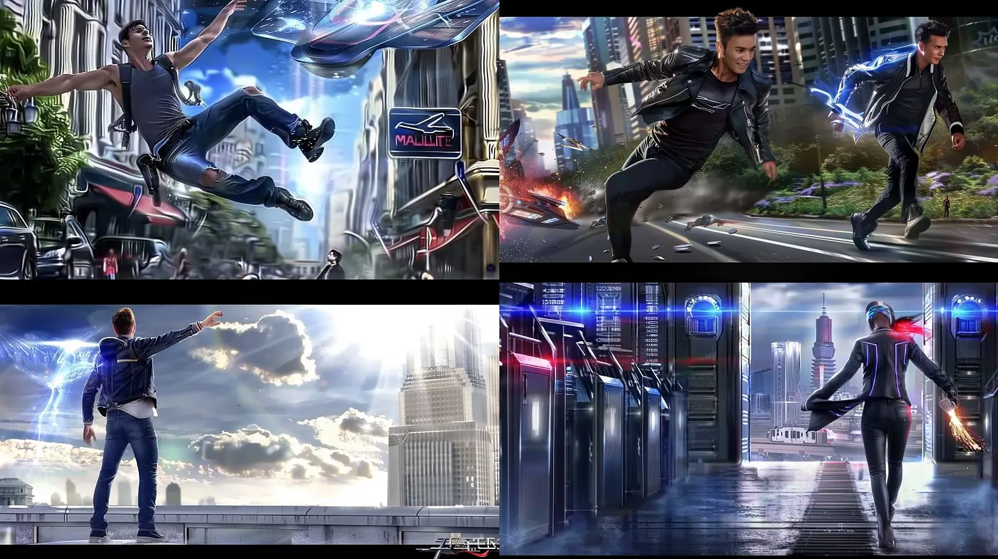 Dynamic Sci-Fi Urban Metropolis: An Exploration of Futuristic Vistas and Energetic Characters - Midjourney sref style