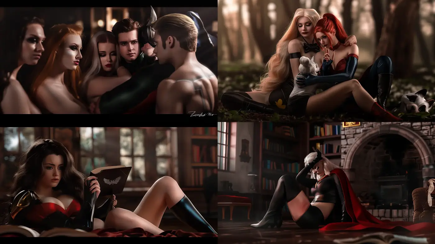 Lustrous Cinematic Tableau with a Graphic Novel Aesthetic - Midjourney sref style