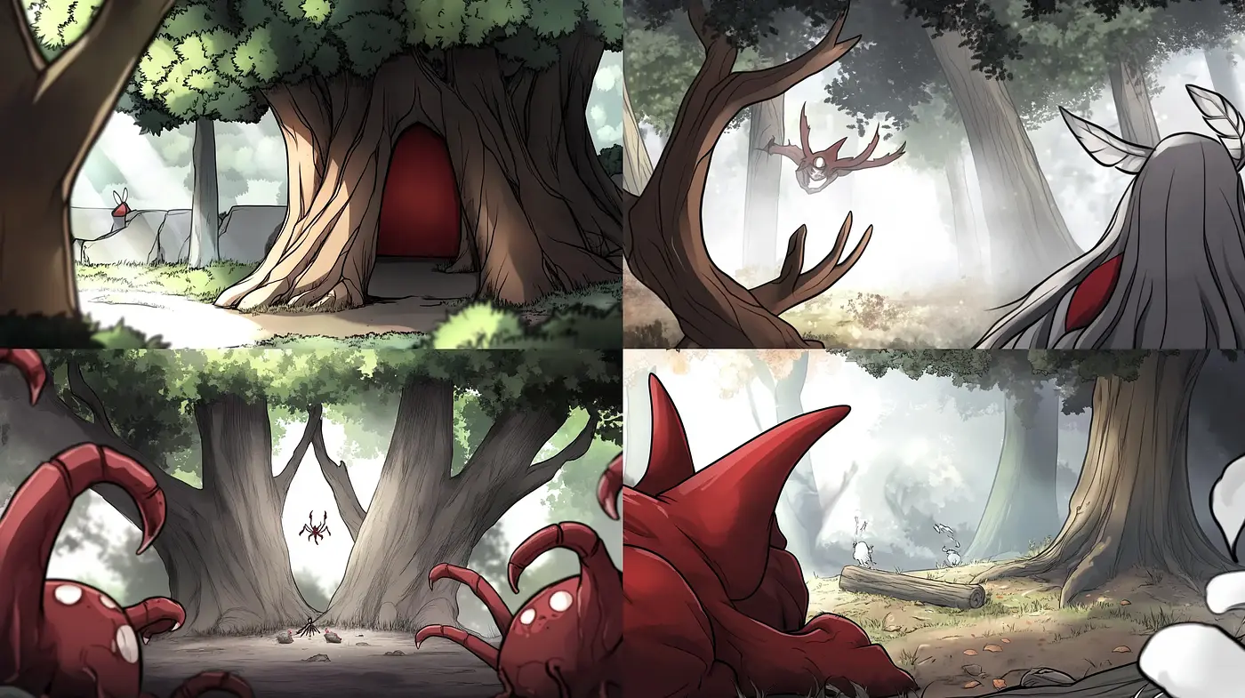 Enigmatic Forest Whispers: A Harmonious Blend of Manga-Inspired Elements with Ethereal Tones - Midjourney sref style