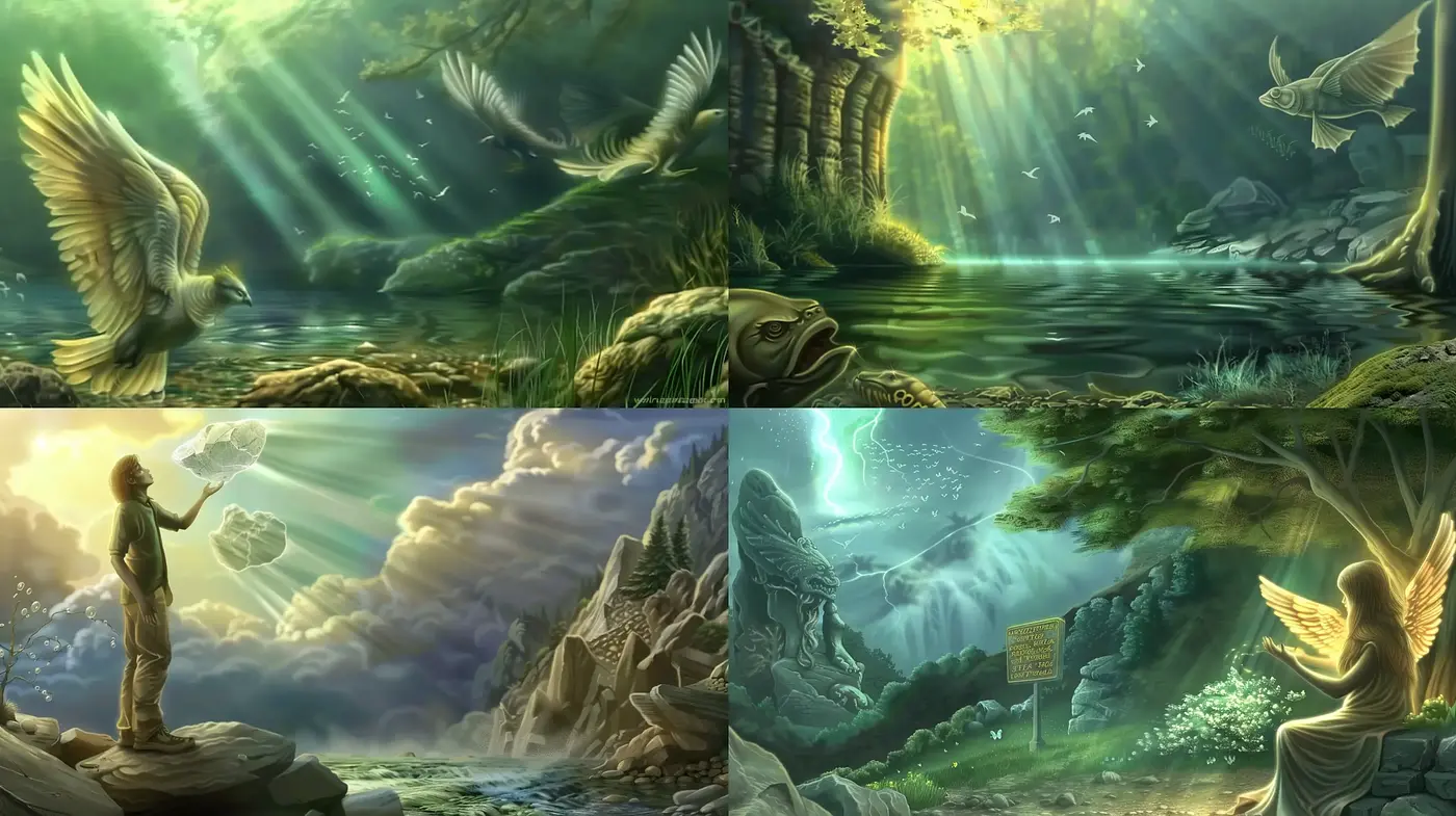 Ethereal Nature's Symphony in Luminous Pastels - Midjourney sref style