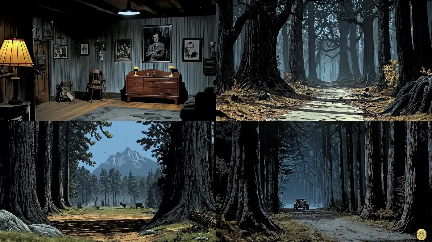 Ethereal Twilight: A Mysterious Journey through Stylized Foreboding Landscapes and Interiors - Midjourney sref style