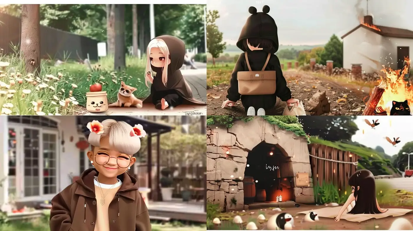 Whimsical Anime-Inspired Vignettes with Pastoral Warmth - Midjourney sref style