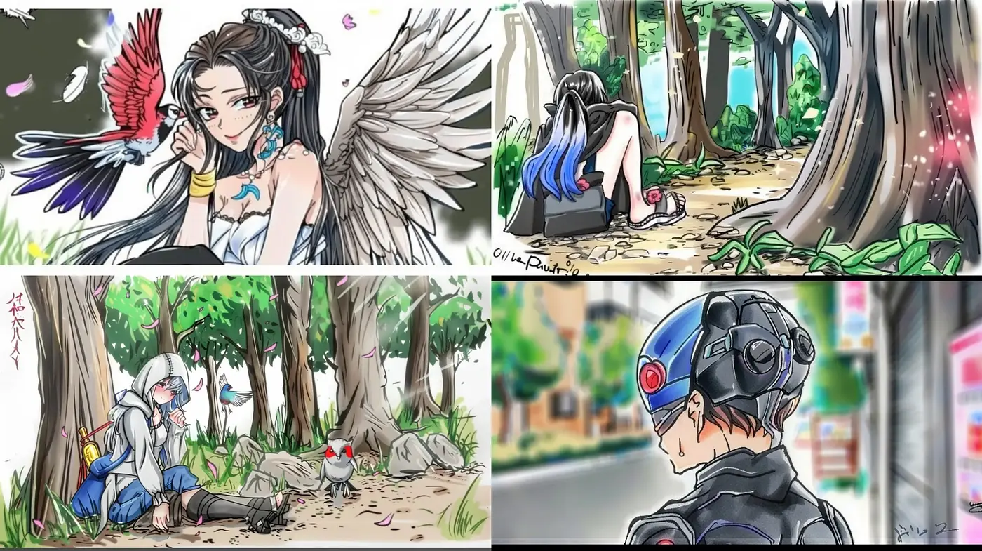 Enchanting Anime-Inspired Illustrative Panorama - Midjourney sref style