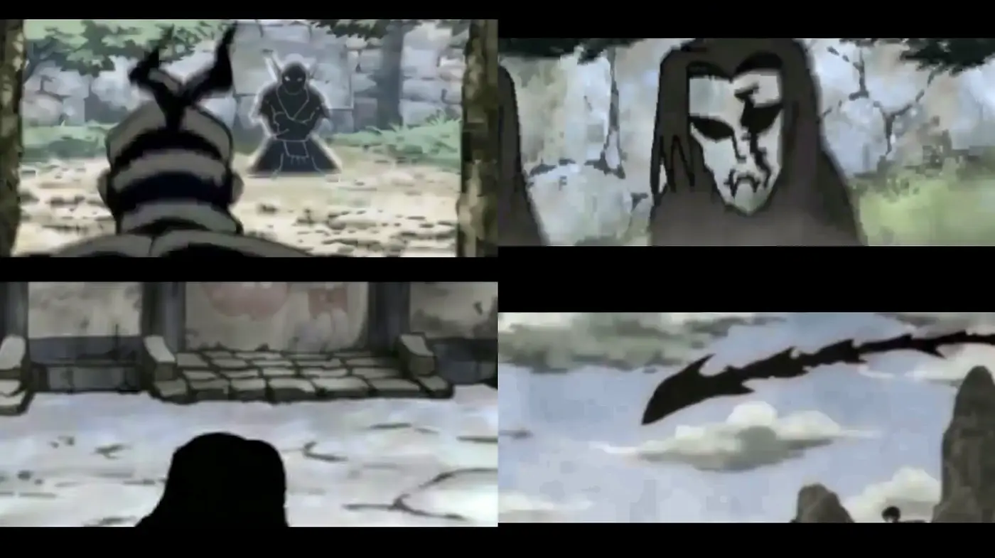 Gritty Monochromatic Anime-Inspired Landscape Tableaus - Midjourney sref style