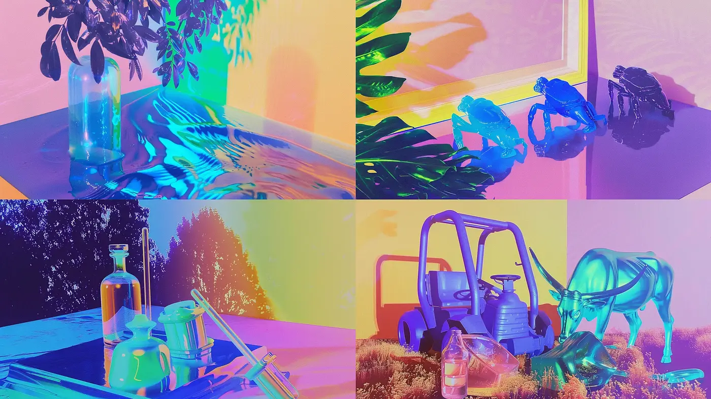 Psychedelic Synthwave Dreamscape - Midjourney sref style