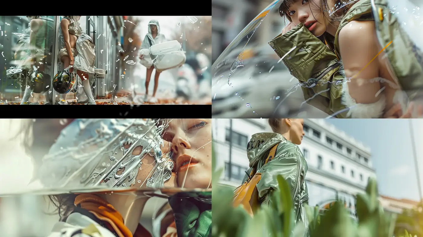 Cinematic Rain-Washed Exploration with a Melancholic Palette - Midjourney sref style