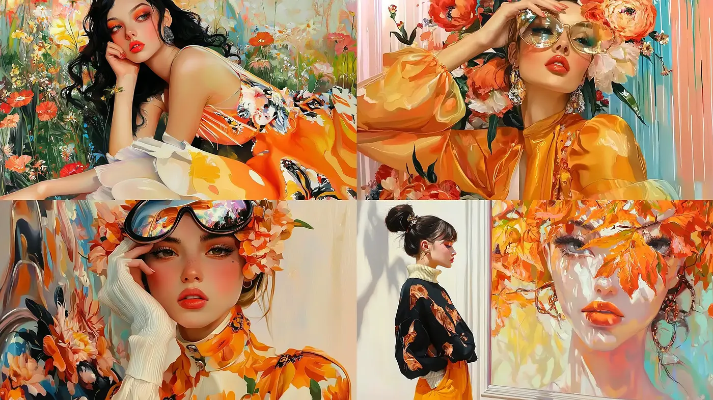 Floral Whimsy: A Lush Garden of Vibrant Hues and Dreamy Impressions - Midjourney sref style