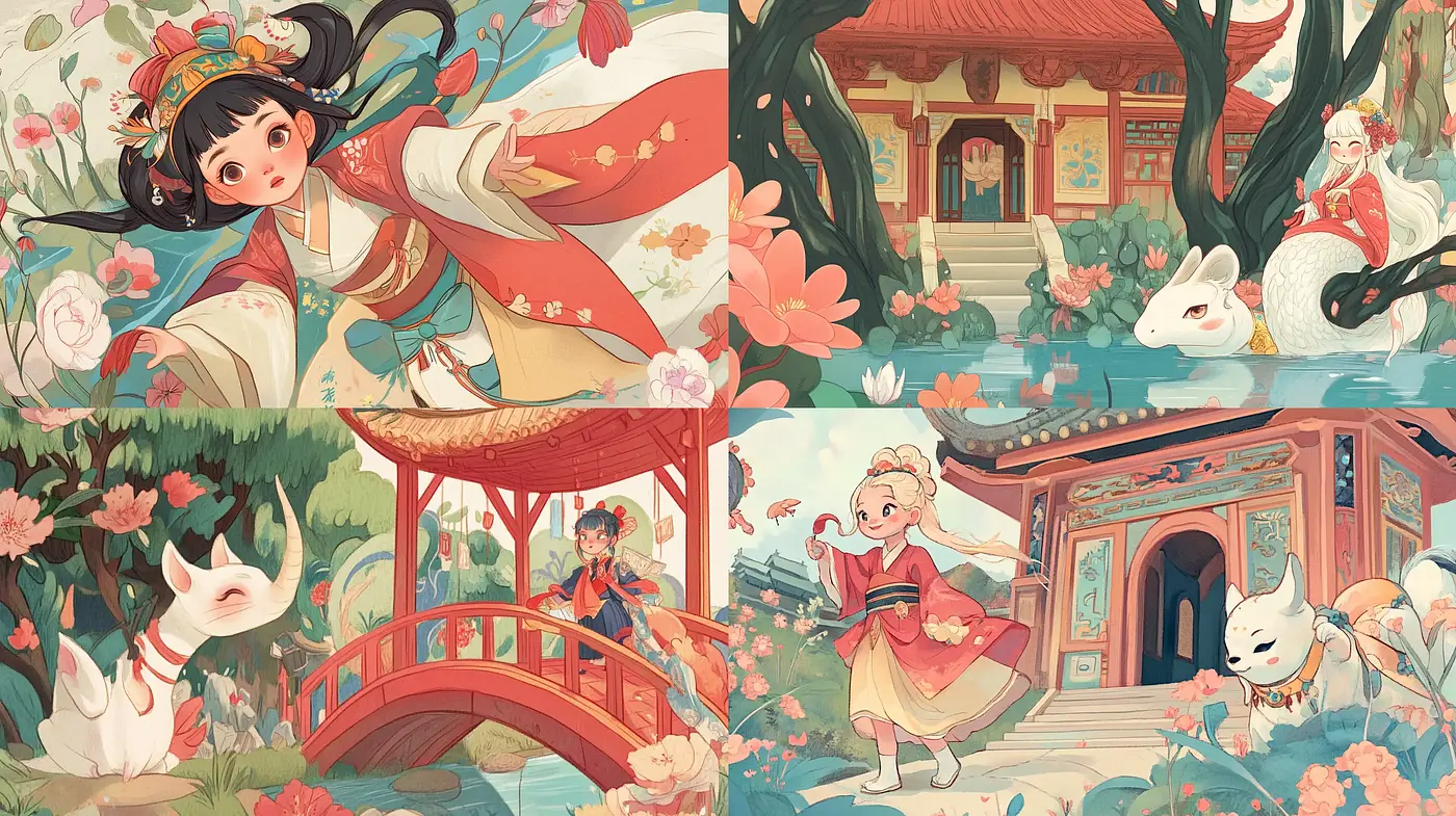 Enchanted Garden of Whimsical Tales - Midjourney sref style
