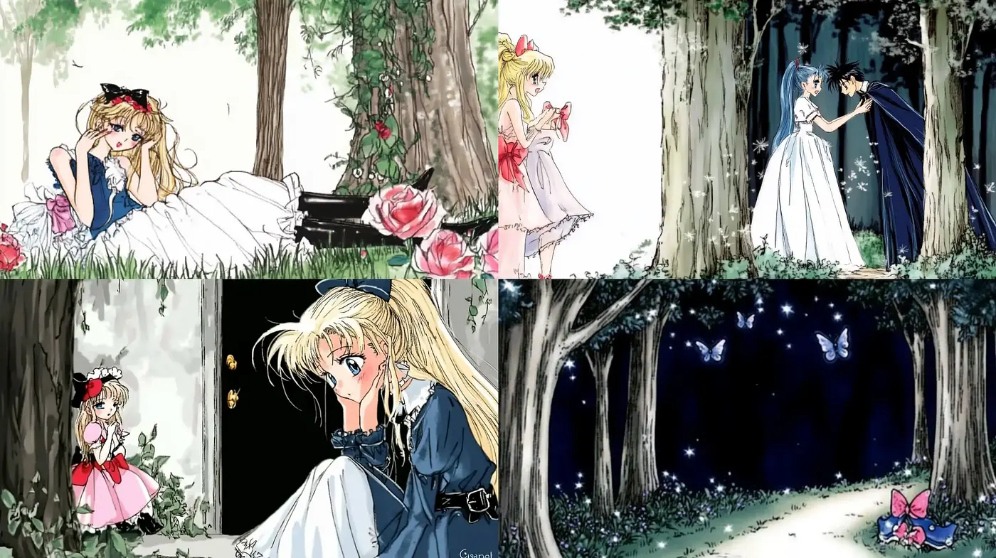 Enchanted Pastoral Dreamscape: A Harmonious Fusion of Anime and Watercolor Whimsy - Midjourney sref style