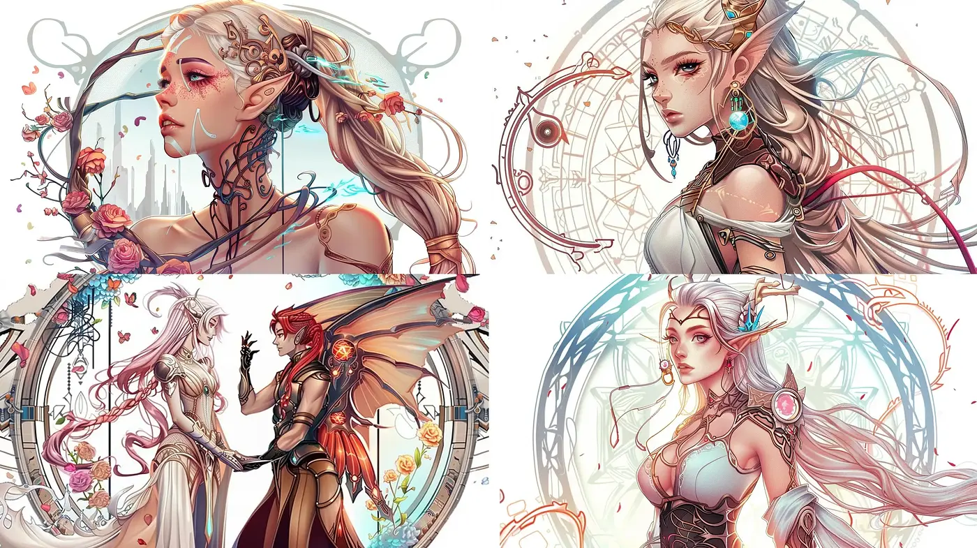 Ethereal Fantasy Elegance in Pastel Hues - Midjourney sref style