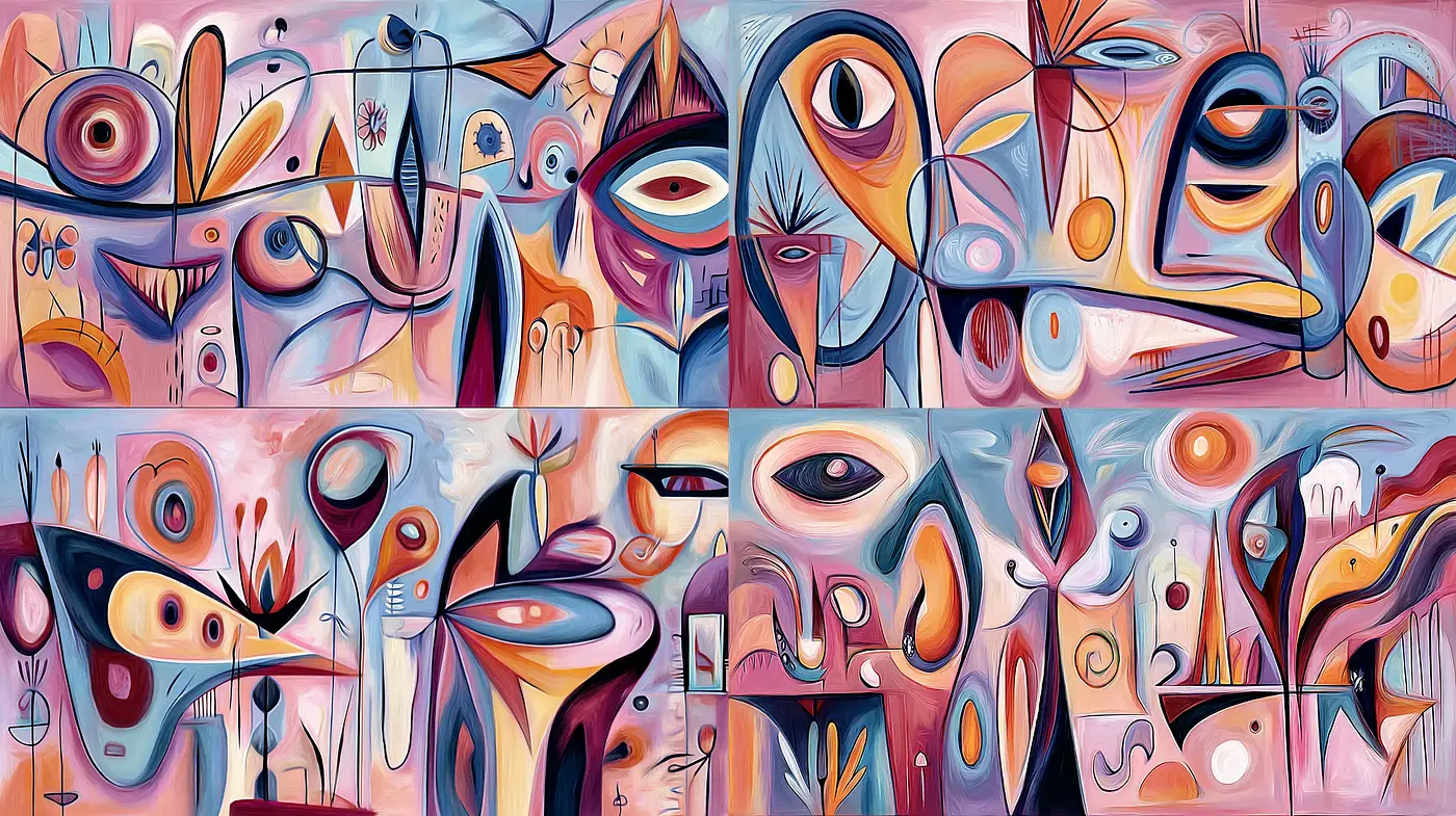 Abstract and Expressive Composition with Soft Color Transitions - Midjourney sref style