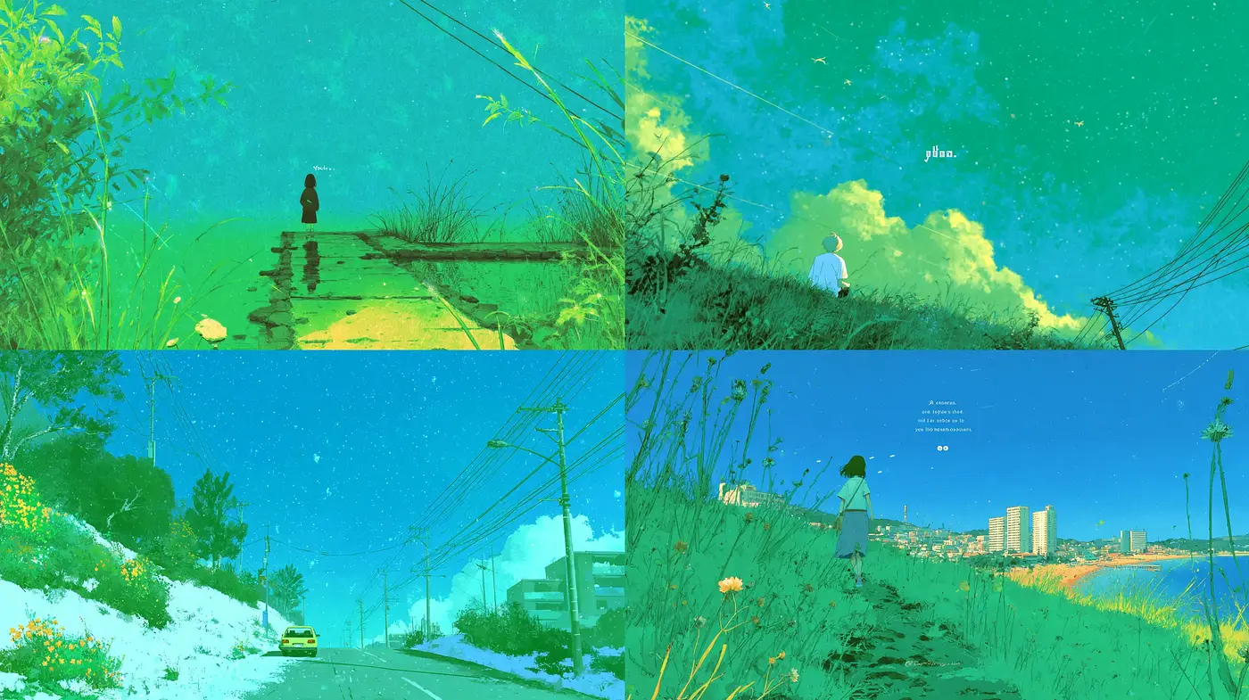 Serene and Atmospheric Digital Landscapes with a Focus on Nature - Midjourney sref style