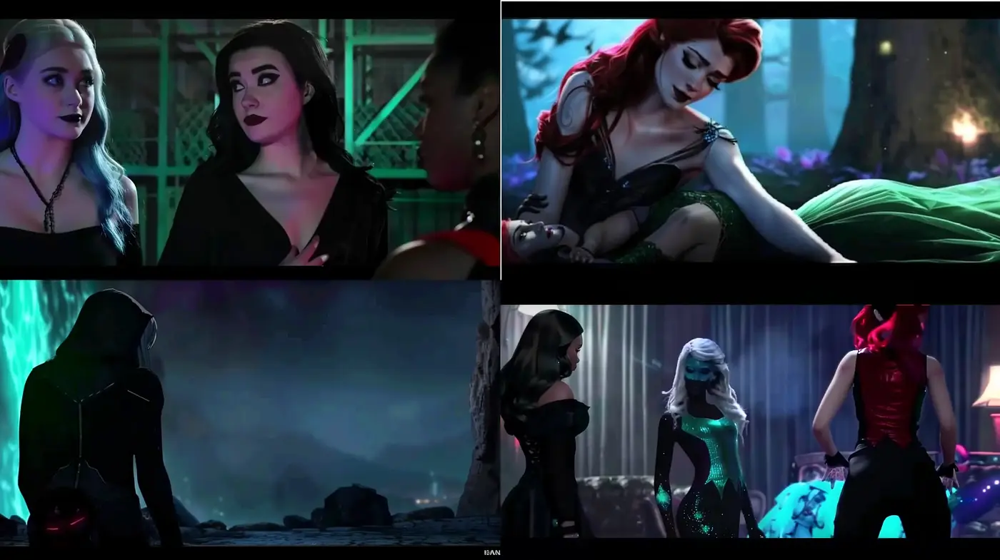 Moody Neo-Gothic Vividness with Digital Paint Stroke Textures - Midjourney sref style