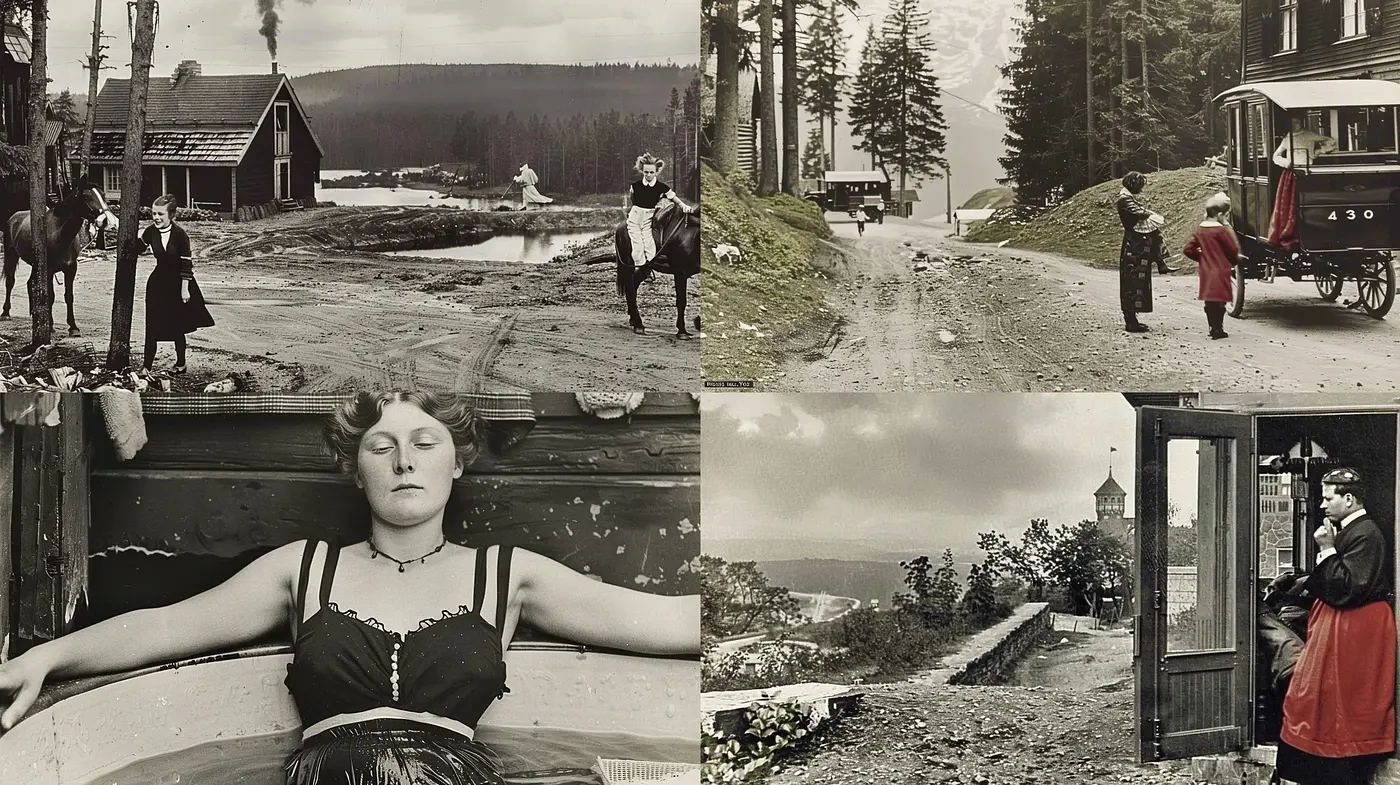 A Sepia-Toned Journey Back in Time: A Homage to Early 20th-Century Photography - Midjourney sref style