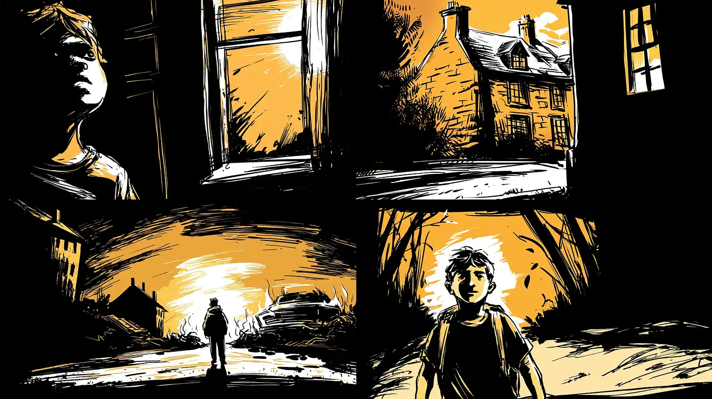 Artistic exploration of dramatic shadow and light with a whimsical touch - Midjourney sref style