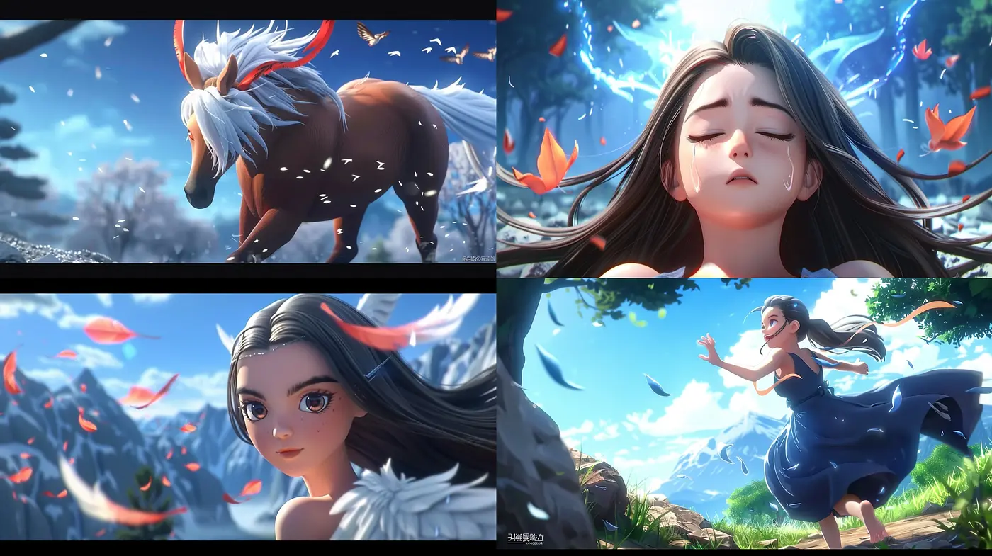 Ethereal Dreamscapes: A Harmonious Blend of Vivid Storybook Illustration and Surreal Fantasy - Midjourney sref style