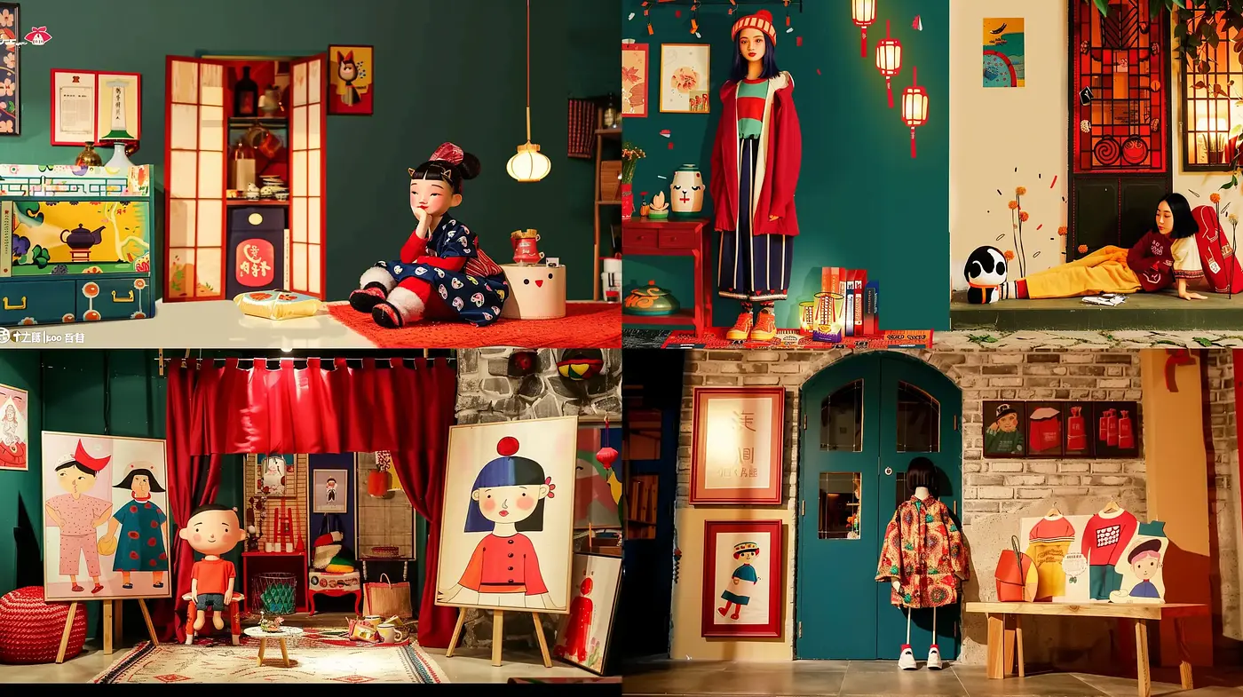 Nostalgic Melange of Modern and Traditional East Asian Aesthetics - Midjourney sref style