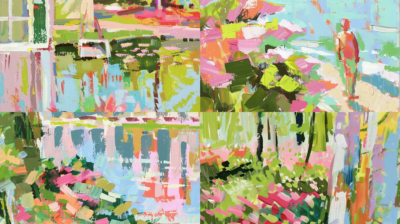 Vibrant Patchwork of Abstract Impressionism - Midjourney sref style