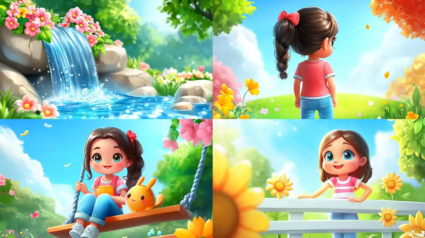 Radiant and Whimsical Storybook Illustration - Midjourney sref style