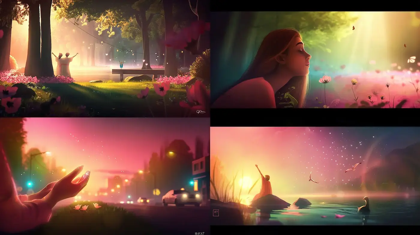 Magical and Serene Dreamscapes with a Playful Touch - Midjourney sref style