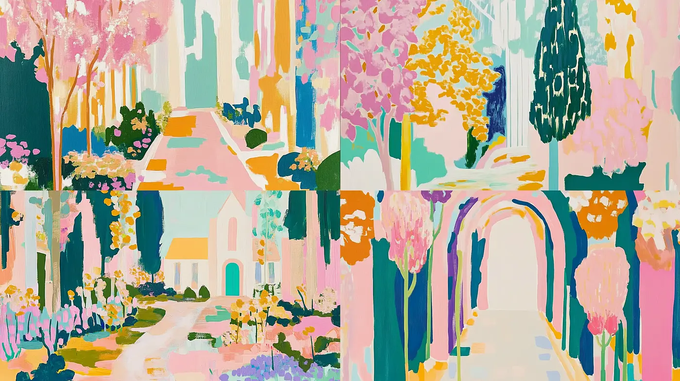 Pastel Dreamscapes in Expressive Strokes - Midjourney sref style