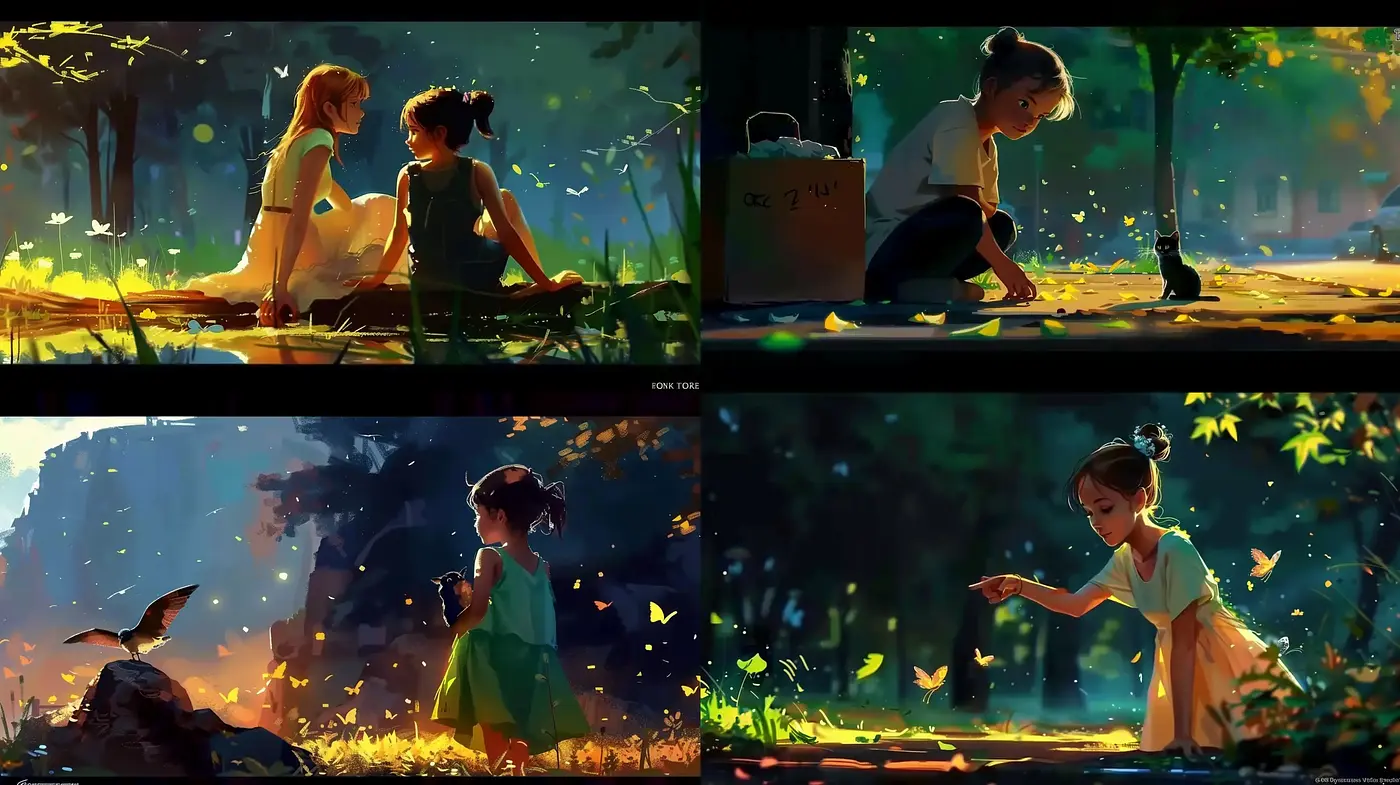 Luminous Twilight: An Idyllic Harmony of Light and Nature's Palette - Midjourney sref style